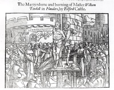 The Martydome and Burning of Master William Tindall (c.1494-1536) in Flanders, by Filford Castle, from 